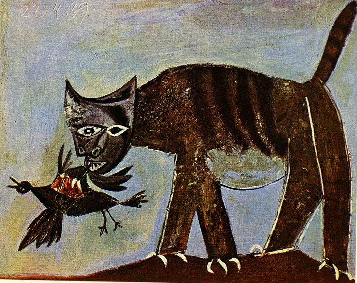 Pablo Picasso Cat Catching A Bird Chat Saisissant Un Oiseau